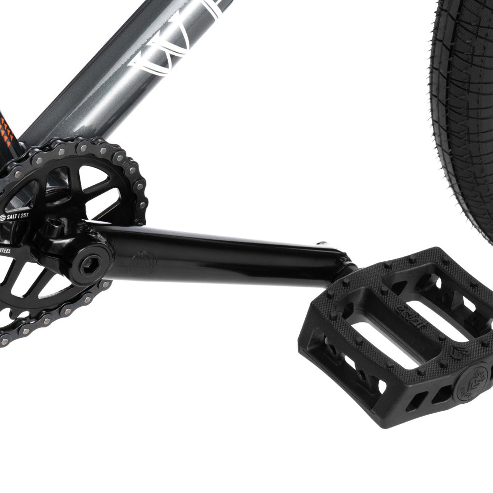 We The People Thrillseeker 20in Gun Metal Grey 20.5TT BMX Complete Crank And Pedal