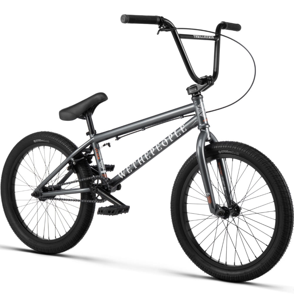 We The People Thrillseeker 20in Gun Metal Grey 20.5TT BMX Complete Front Angle
