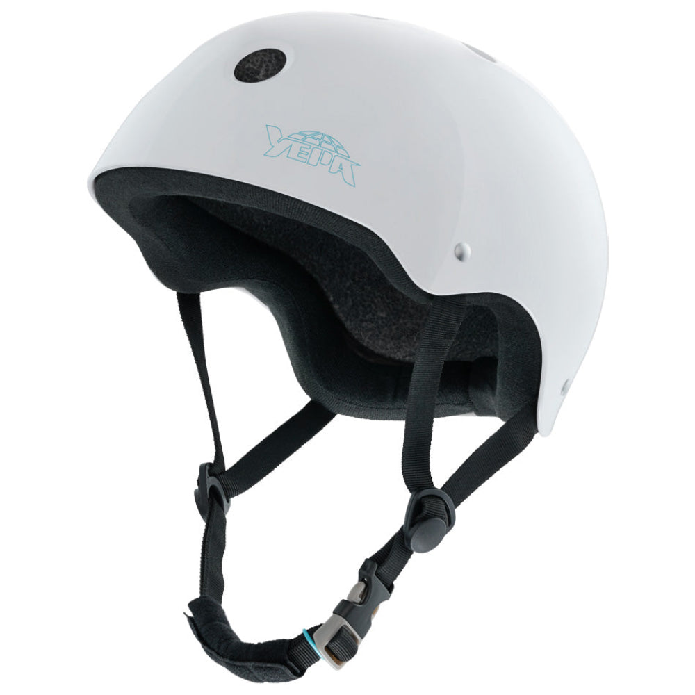 Yepa T-Shell Certified Helmet Gloss White Left Front With Logo