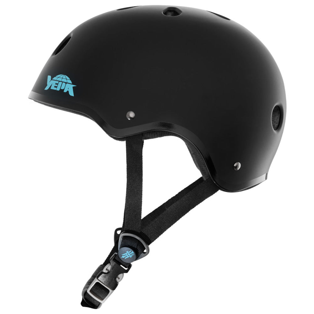 Yepa T-Shell Pro Tony Hawk Certified Helmet Matte Black Teal Left Side