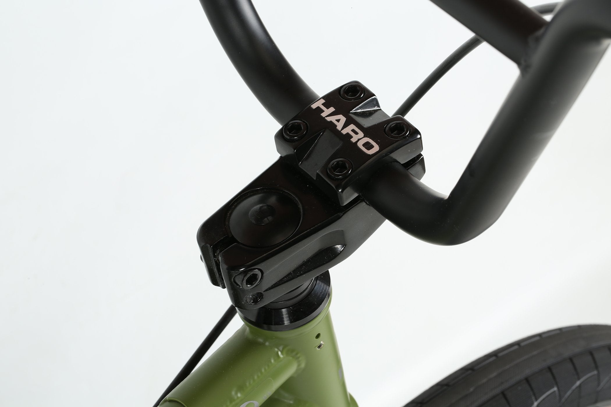 Haro Downtown Matte Army Green 2021 - BMX Complete Stem