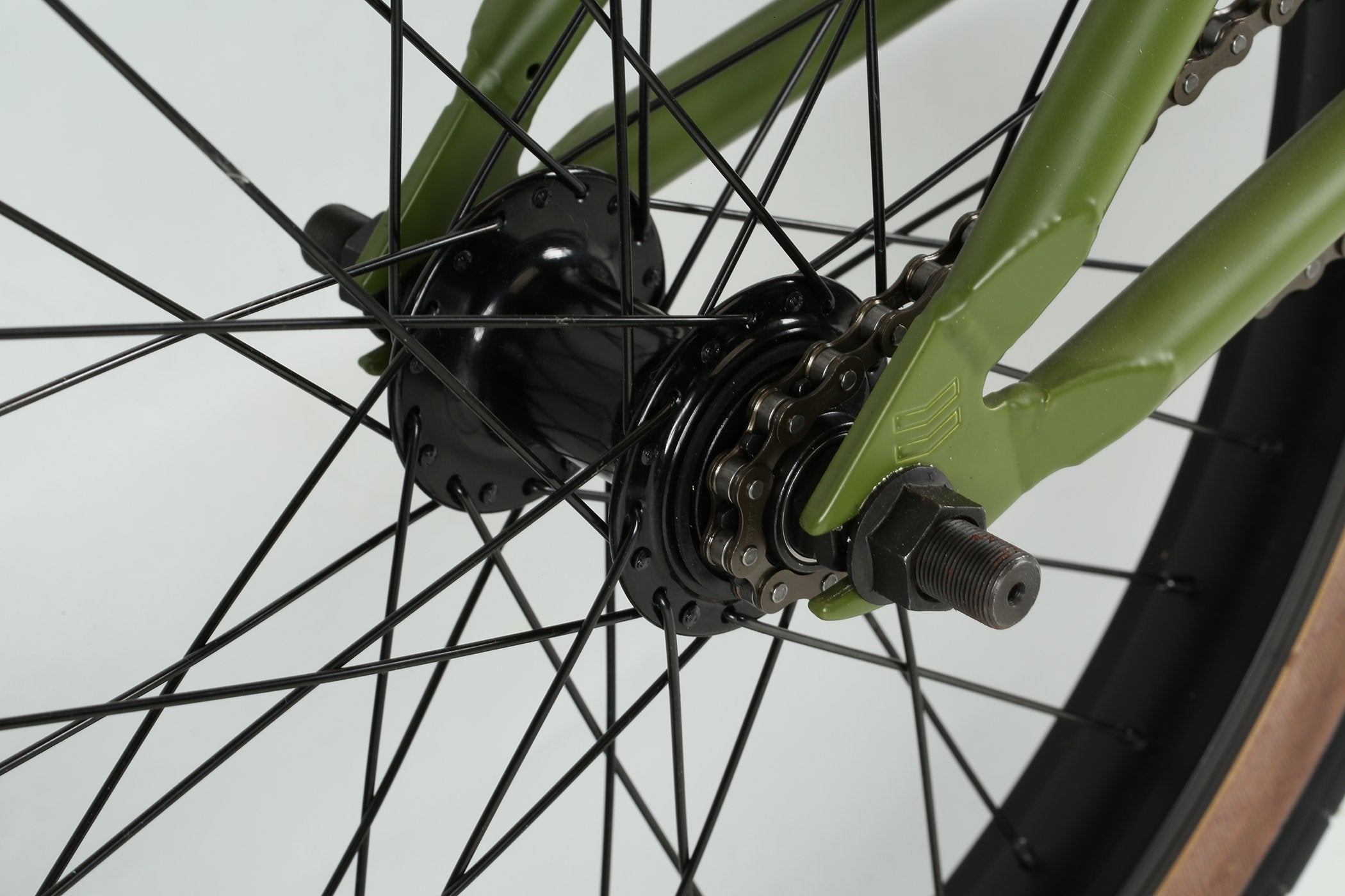 Haro Downtown Matte Army Green 2021 - BMX Complete 9T Hub