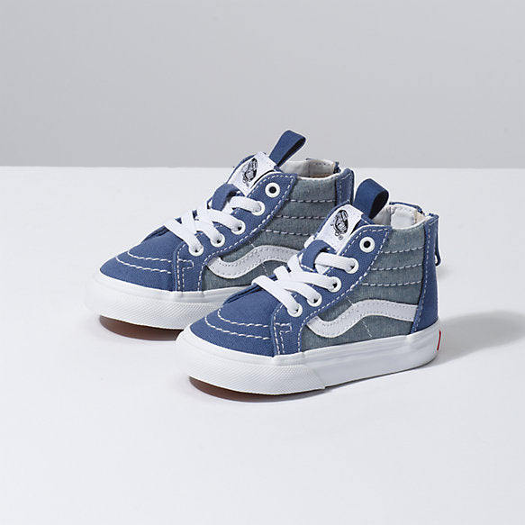 Vans Youth Sk8-Hi Zip Chambray Canvas - Shoes