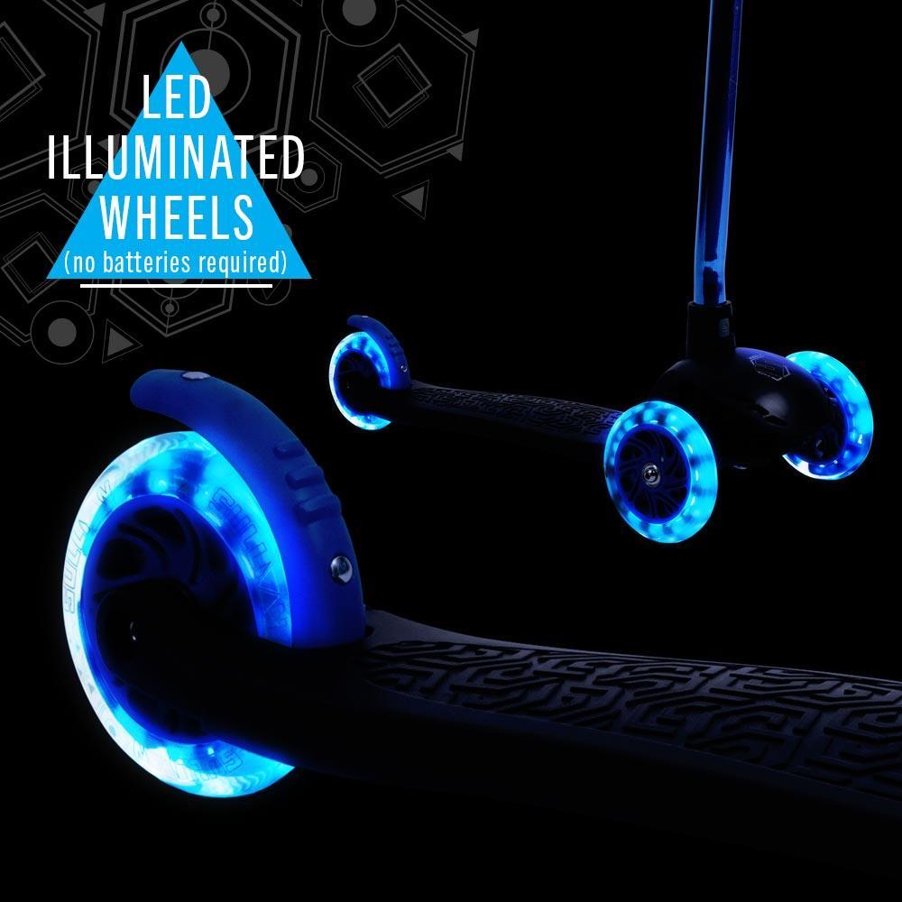 Sullivan Lean N Glide Tri Scooter - Kick Scooter Blue Black Light Wheels