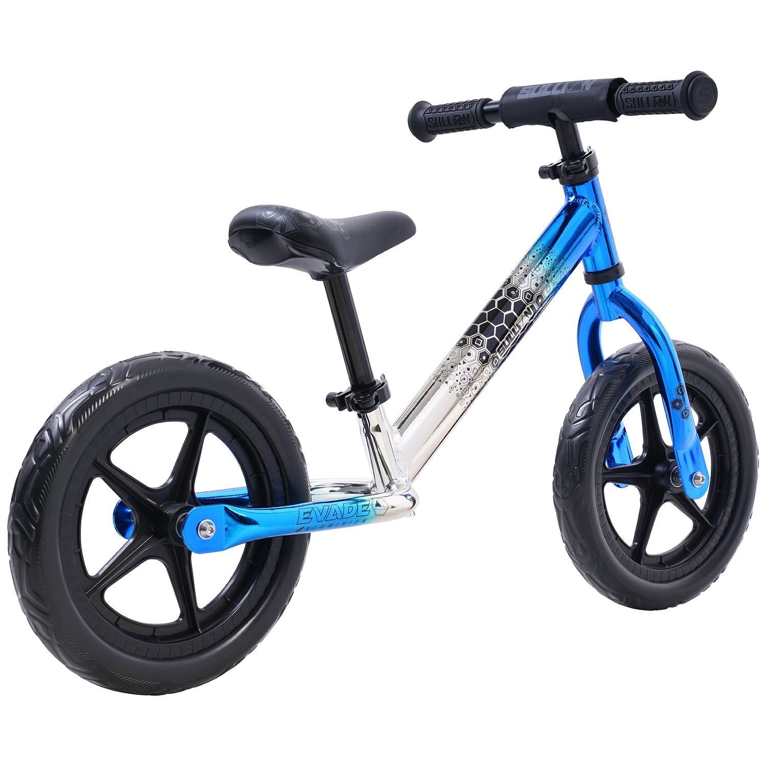 Sullivan Evade 12in - Balance Bike Blue Black Silver Right Side View