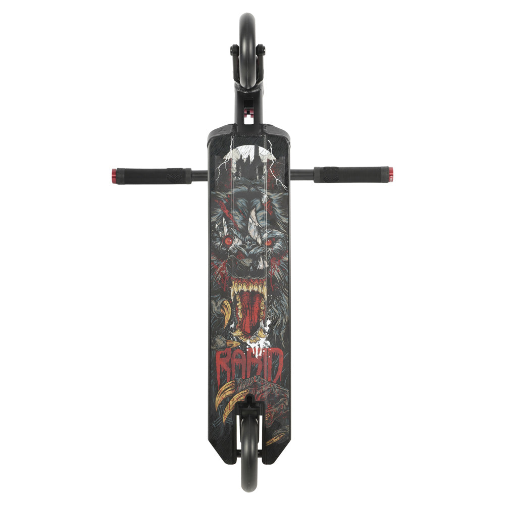 Triad C120 Rabid Black / Red Park Freestyle Scooter Bottom Deck Design