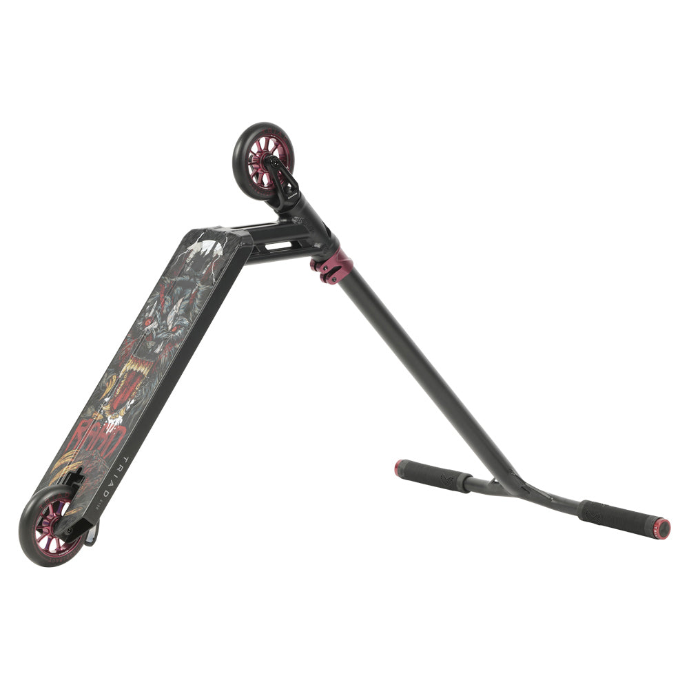 Triad C120 Rabid Black / Red Park Freestyle Scooter Flipped