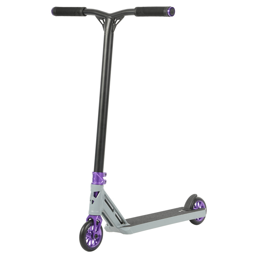 Triad C120 Condemned Matte Grey / Purple Park Freestyle Scooter Left