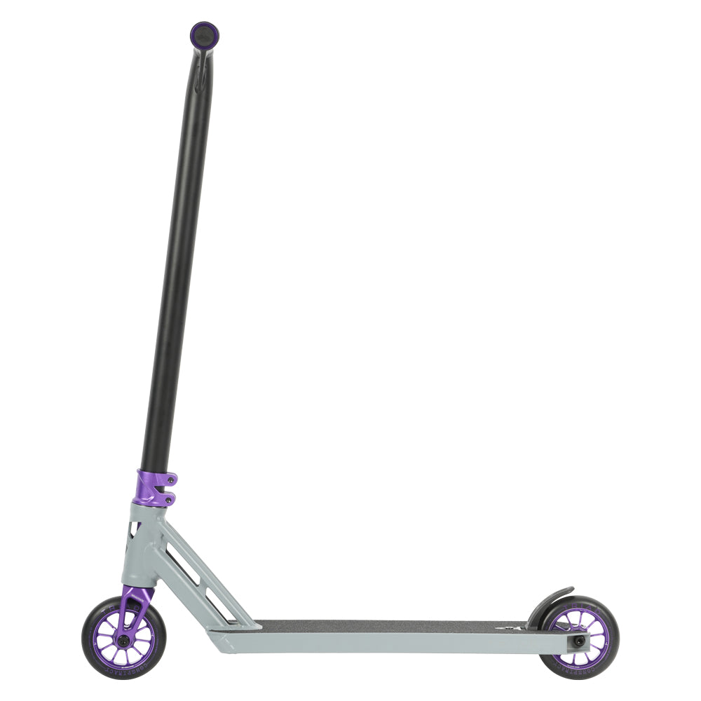 Triad C120 Condemned Matte Grey / Purple Park Freestyle Scooter Left Side