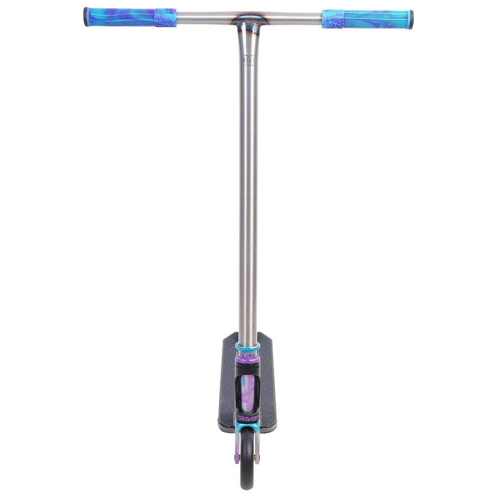 Triad Psychic Custom Black Tri-Anodized - Scooter Complete Front View