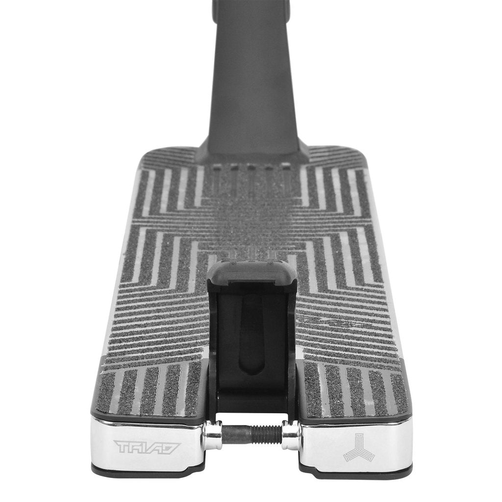 Triad Diablo - Scooter Deck Black Silver Spilt Rear Deck Ends