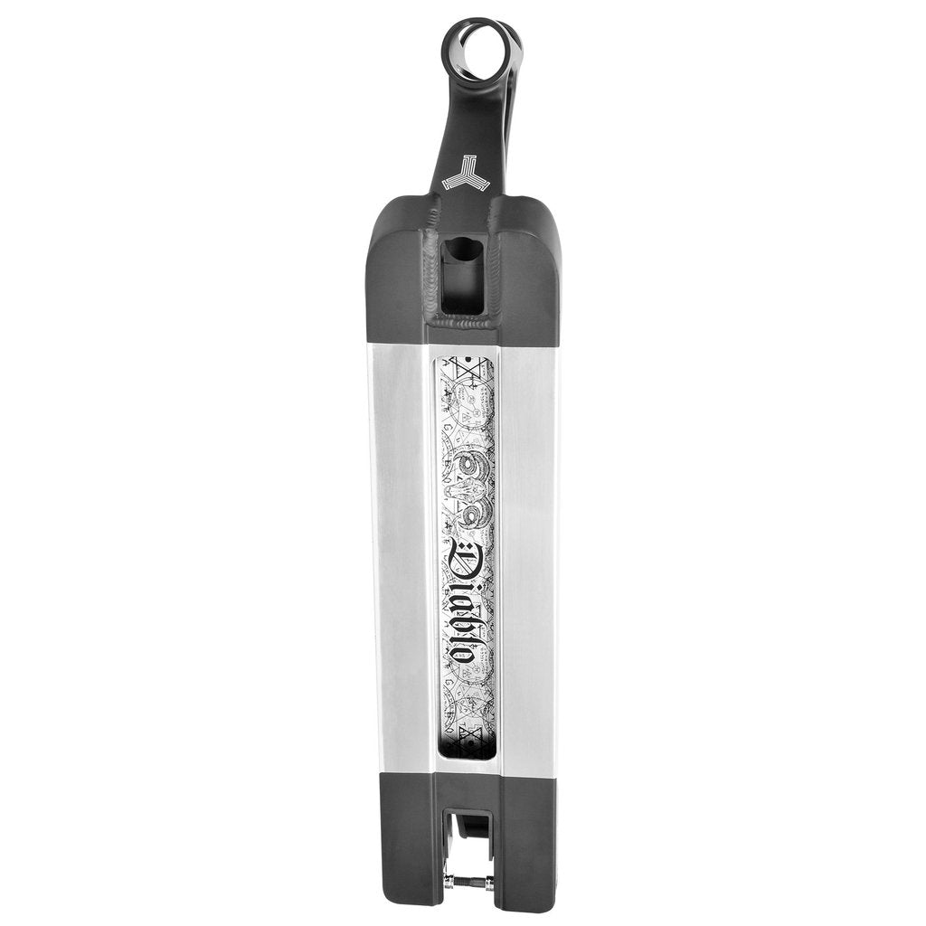 Triad Diablo - Scooter Deck Black Silver Spilt Bottom Deck Design