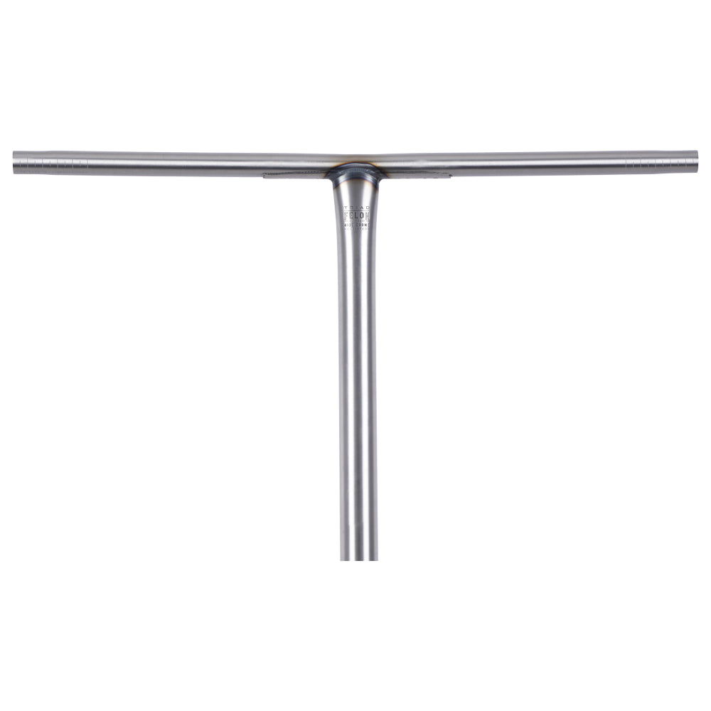 Triad Felon OS Butted Chromoly Freestyle Street Scooter Bars Matte Carbon Raw Close up Front