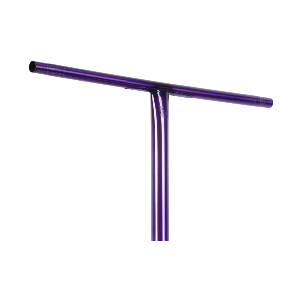 Triad Felon OS Butted Chromoly Freestyle Street Scooter Bars Trans Purple Angle Close Up