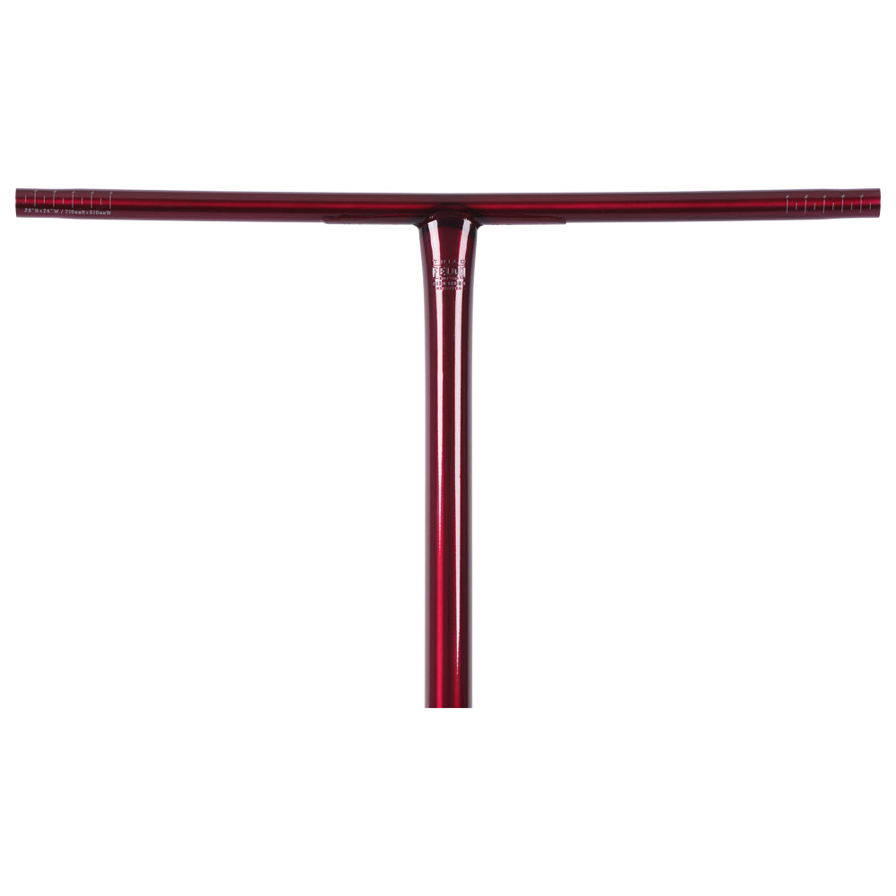 Triad Felon OS Butted Chromoly Freestyle Street Scooter Bars Trans Red Close Up Front