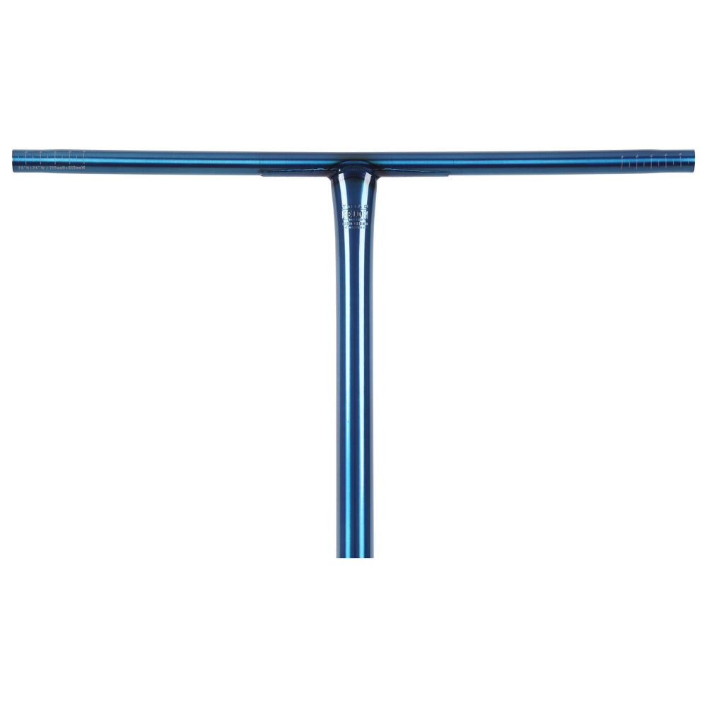 Triad Felon OS Butted Chromoly Freestyle Street Scooter Bars Trans Blue Front Close Up