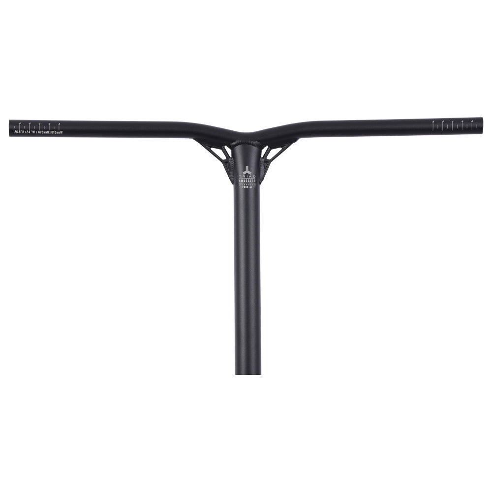 Triad Smuggler V2 Ano Black Aluminum Scooter Bars Front Close Up