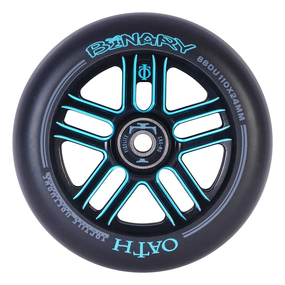Oath Binary 110x24mm Scooter Wheels Black Blue