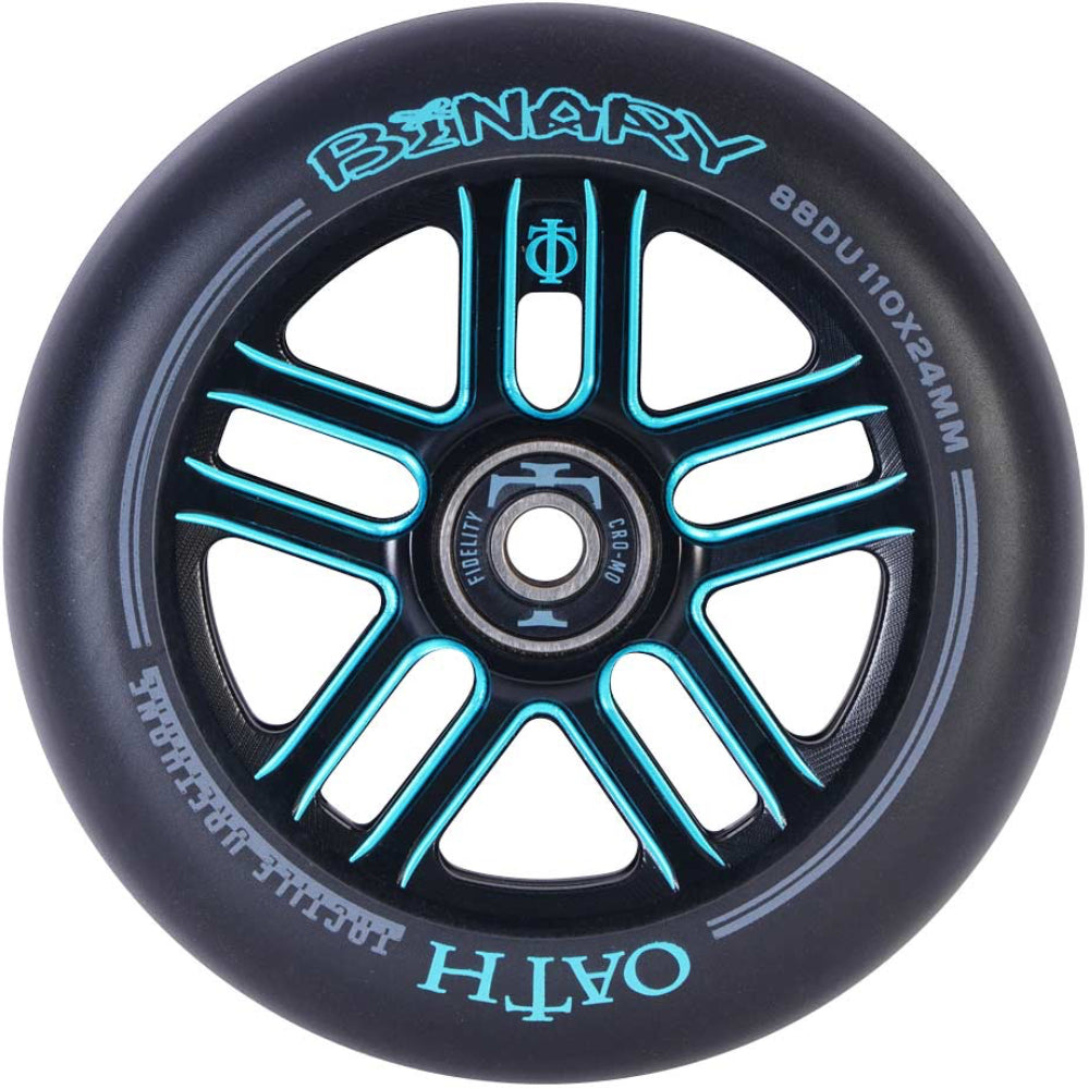 Oath Binary 110x24mm Scooter Wheels Black Blue