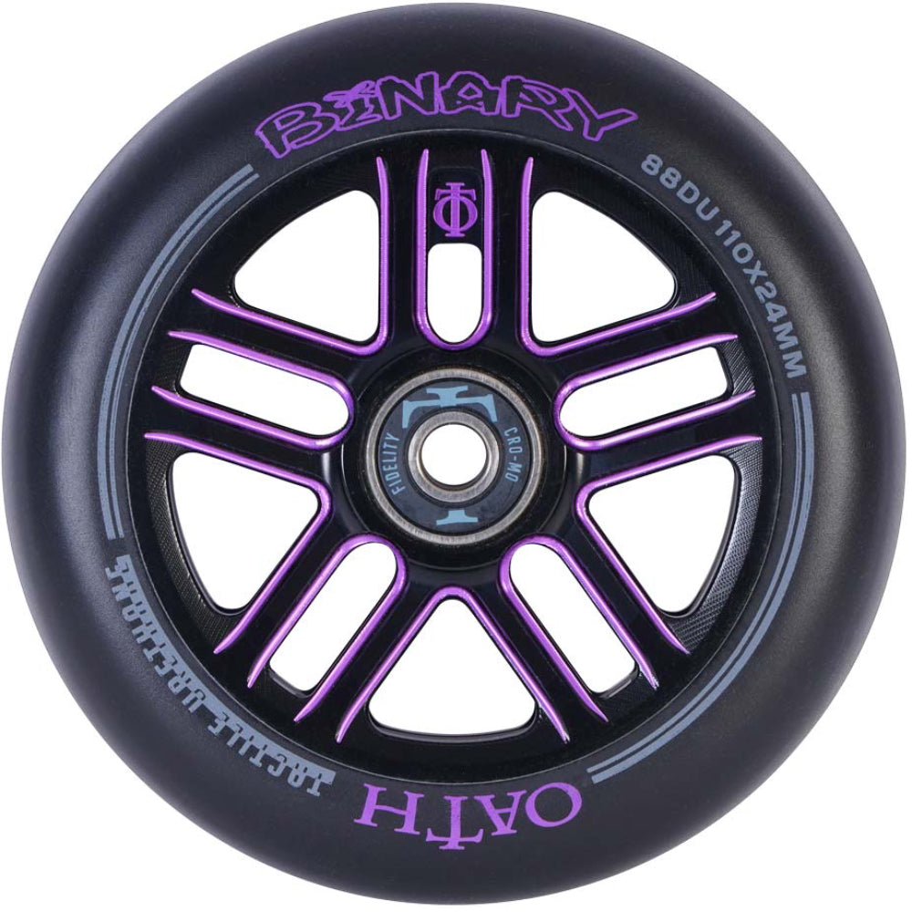 Oath Binary 110x24mm Scooter Wheels Black Purple