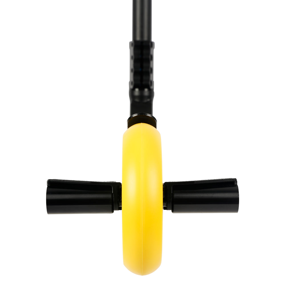 UrbanArtt Bone 5.5in x 22in Black / Yellow Street Freestyle Scooter Back 30mm Wheel with PEgs