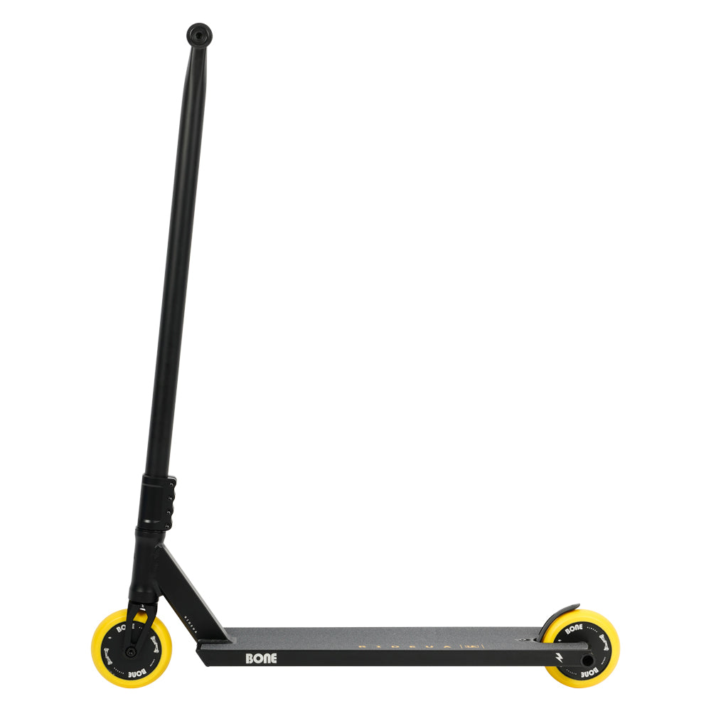 UrbanArtt Bone 6in x 23in Black / Yellow Street Freestyle Scooter Side Left