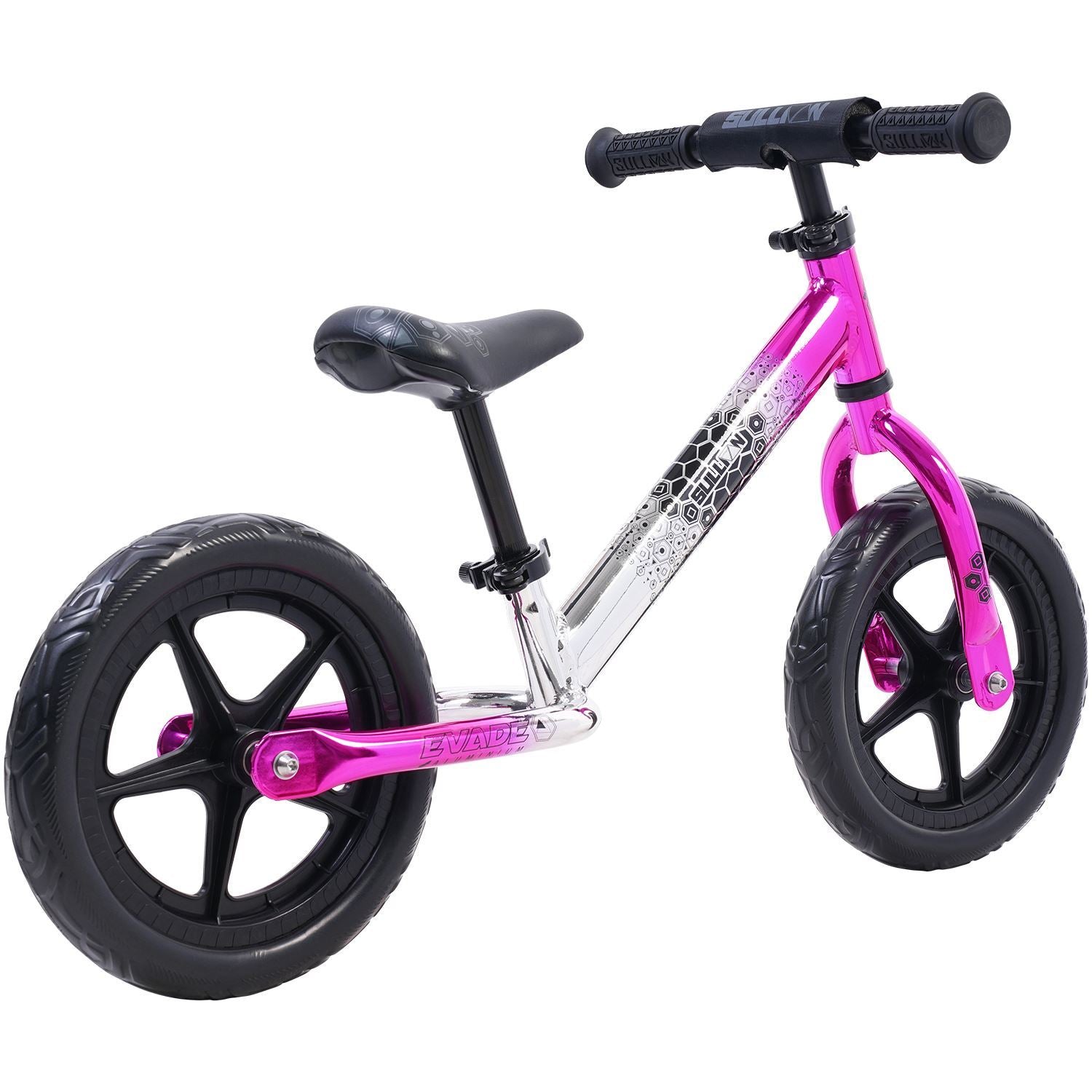 Sullivan Evade 12in - Balance Bike Pink Black Silver Right Side View