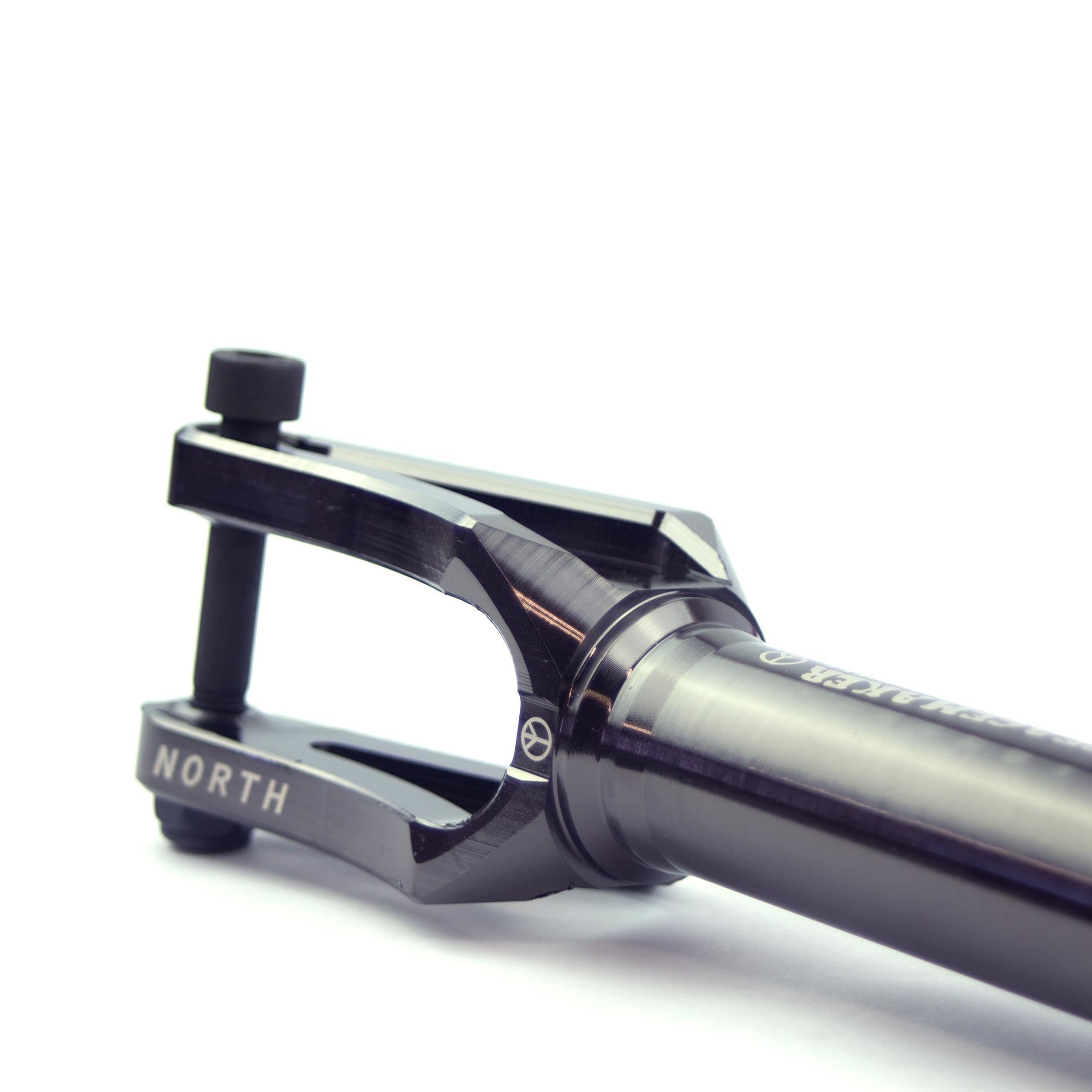 North Scooters Peacemaker - Scooter Fork Chrome Black Side View