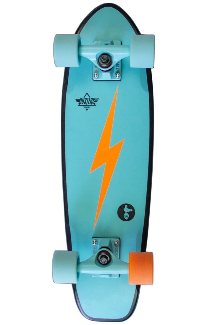 Dusters Bird Bolt Teal 25" - Cruiser Complete Deck design