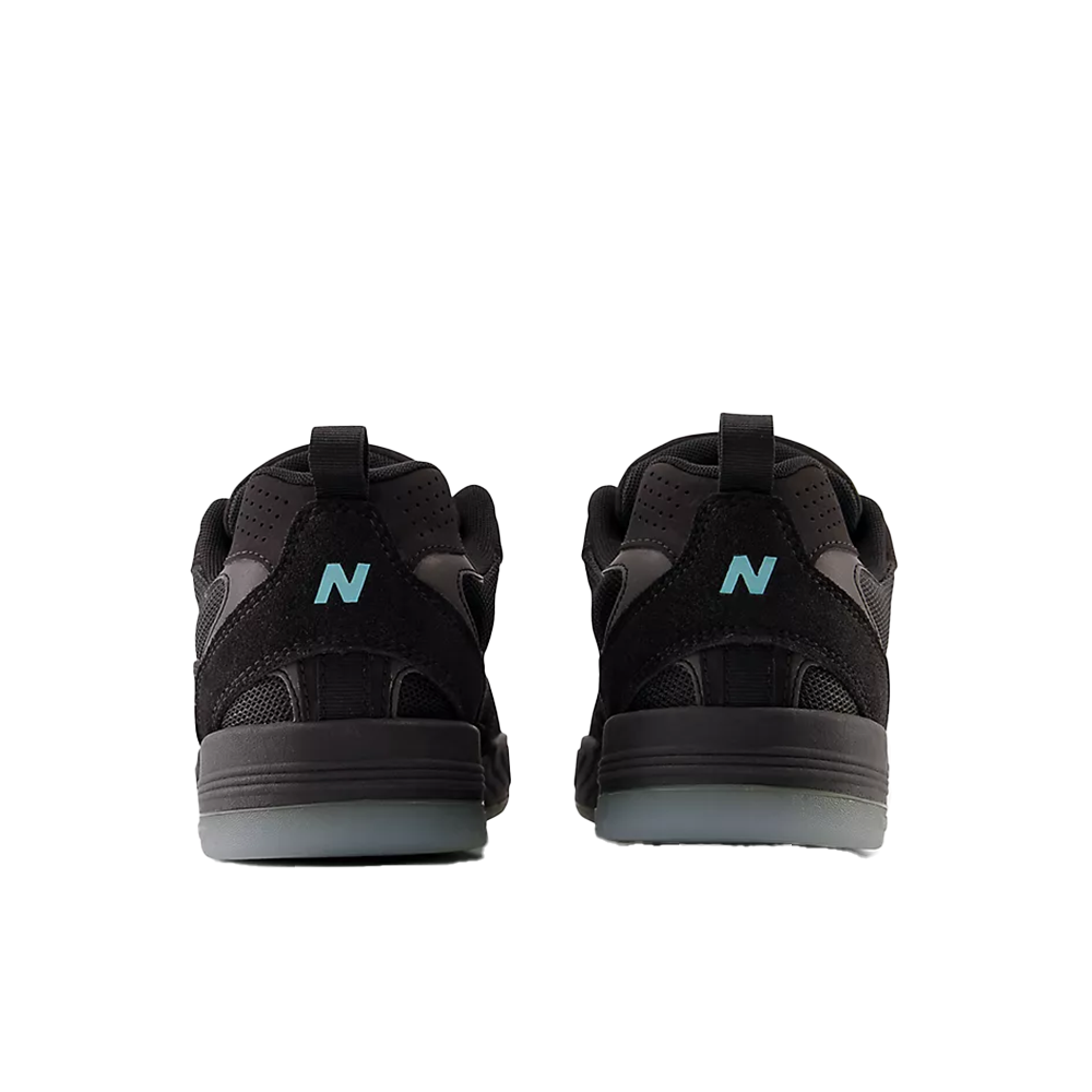 New Balance Numeric Tiago Lemos 808 Black Black Shoes Back Logo