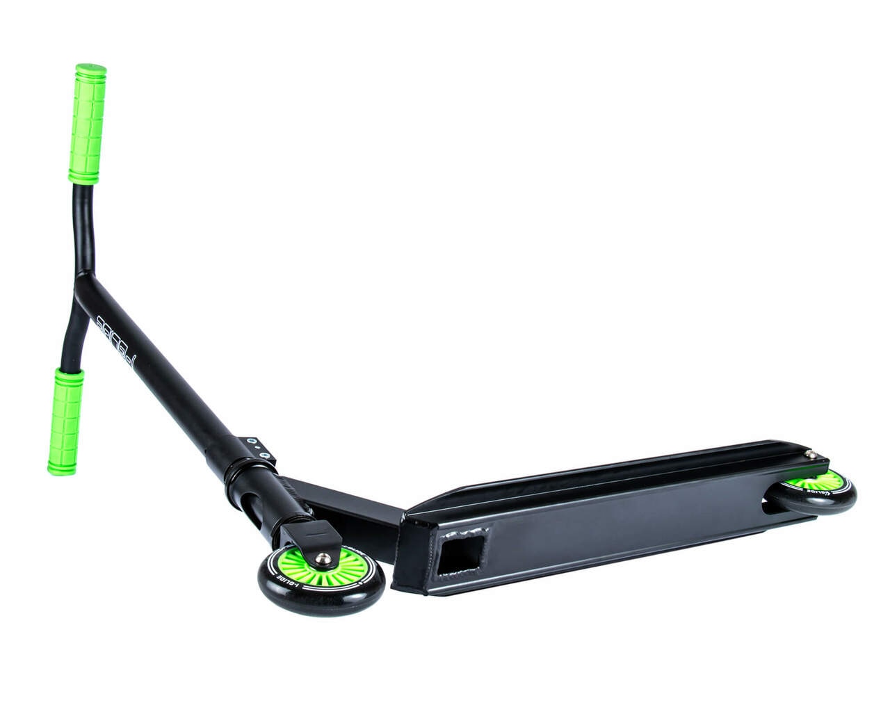 I-Glide JR - Scooter Complete Black Green Bottom Deck
