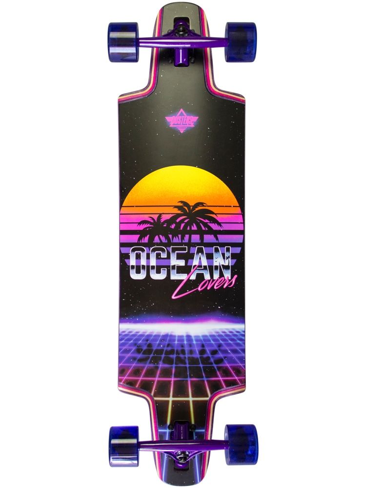 Dusters Ocean Lover Purple 36" - Longboard Complete Deck Design