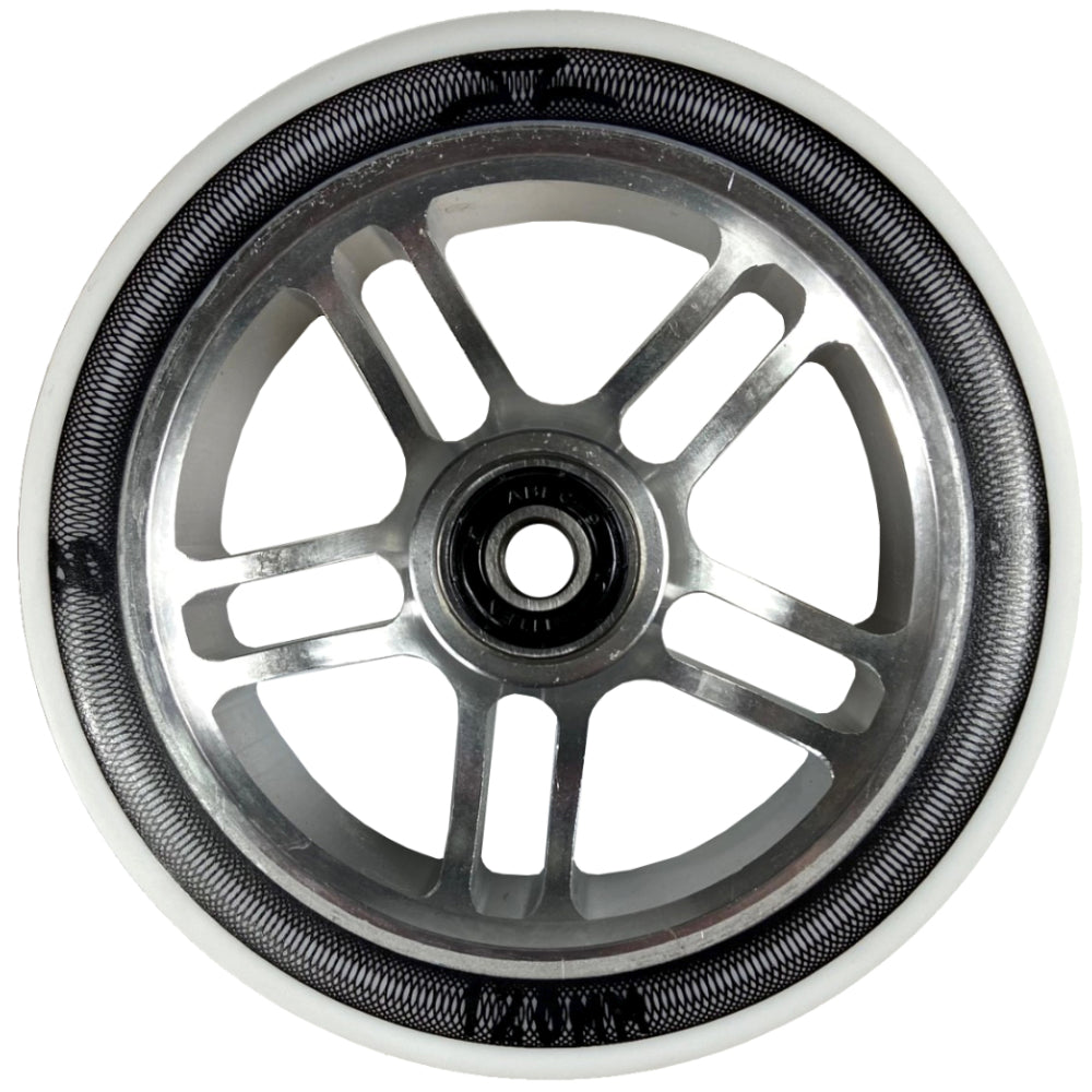 AO Scooters Circles 120x24mm (PAIR) - Scooter Wheels Silver White