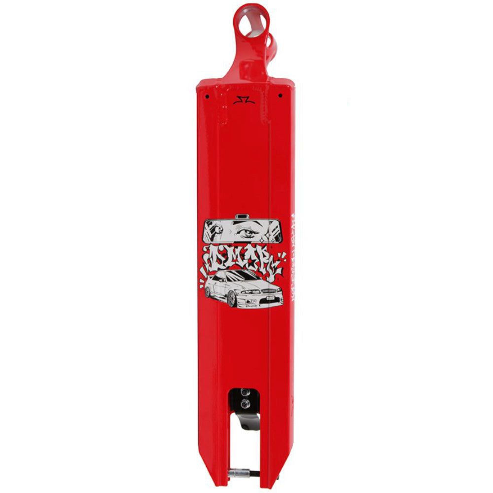 AO Scooters Dylan Morrisson V2 Angle Red - Scooter Deck Bottom Deck Design