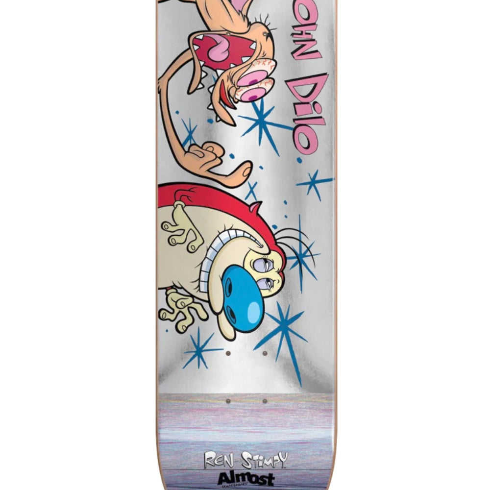 Almost Dilo Ren & Stimpy Fingered R7 8.125 - Skateboard Deck Close Up