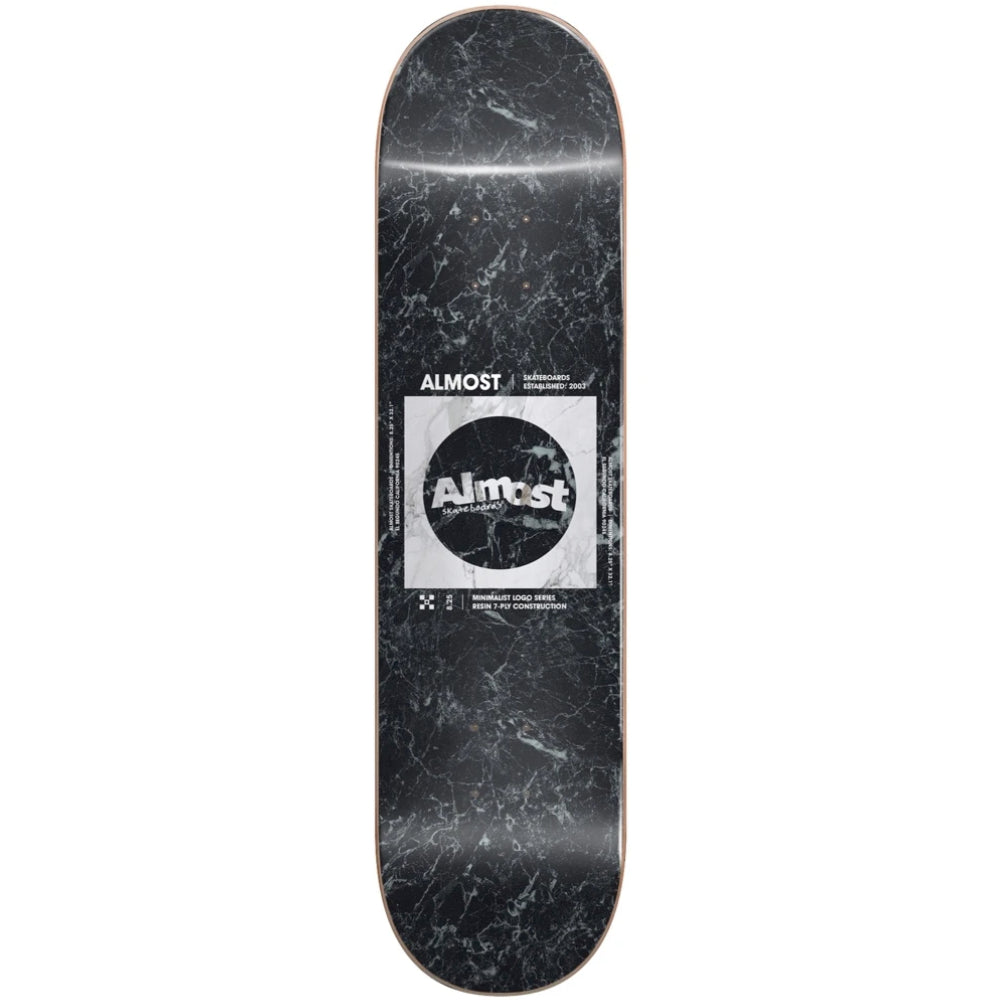 Almost Minimalist R7 Black 8.25 - Skateboard Deck