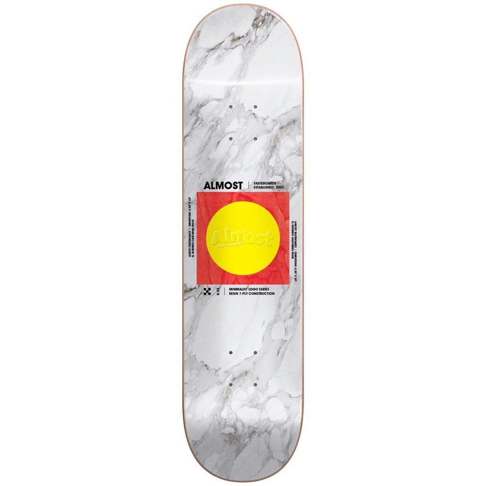 Almost Minimalist R7 White 8.5 - Skateboard Deck