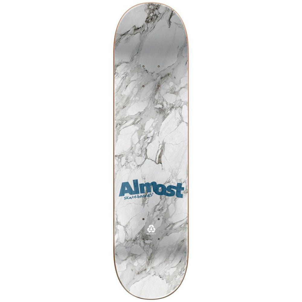 Almost Minimalist R7 White 8.5 - Skateboard Deck Top
