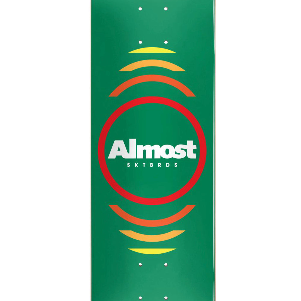 Almost Reflex Youth HYB Green 7.375 - Skateboard Deck Close Up