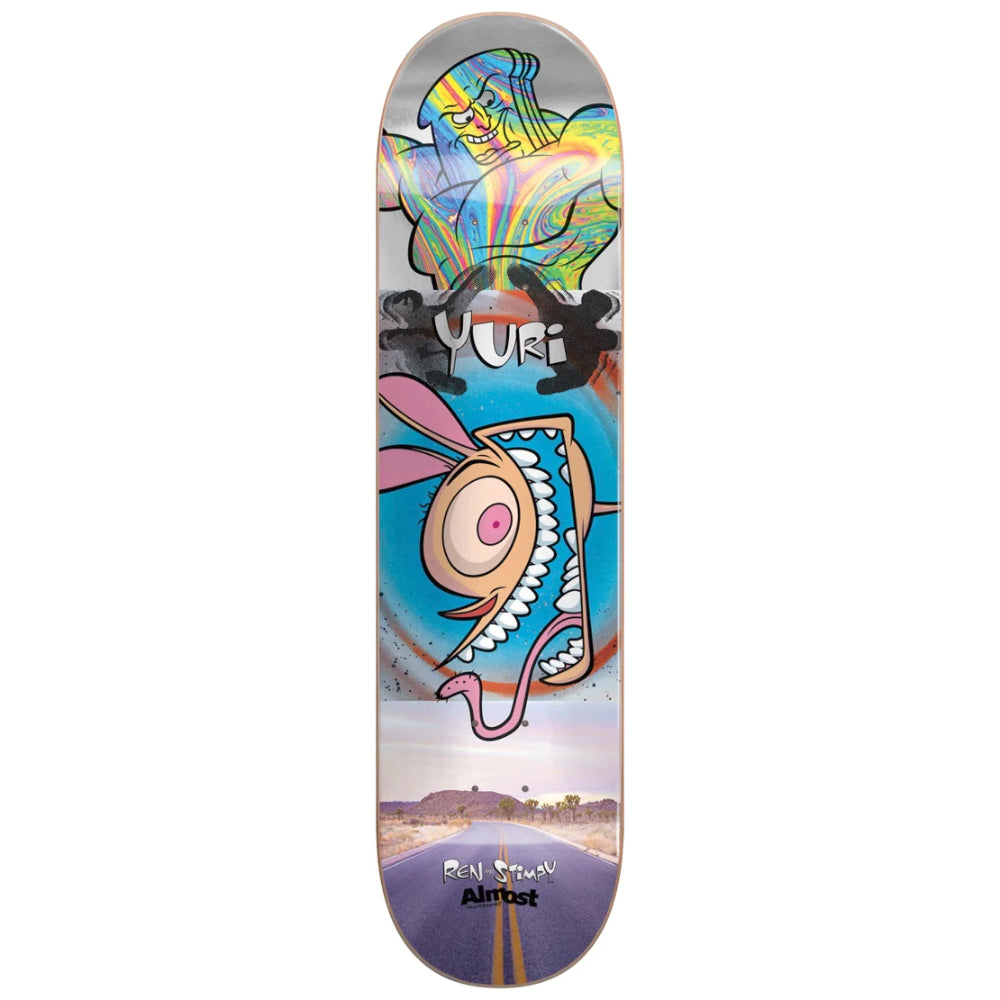 Almost Yuri Ren & Stimpy Road Trip R7 8.0 - Skateboard Deck