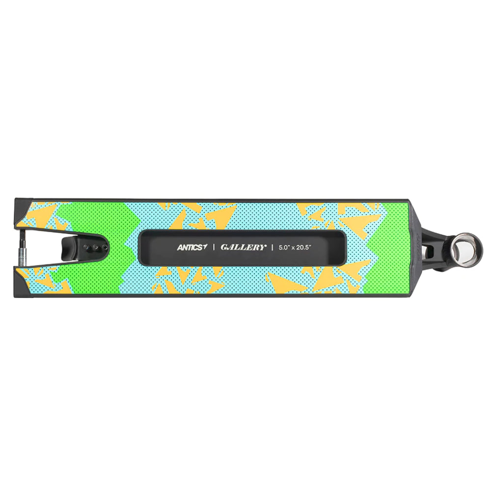 Antics Gallery 5"- Scooter Deck Unique One Piece Extrusion Neck And Deck Plate Black Bottom Deck Design