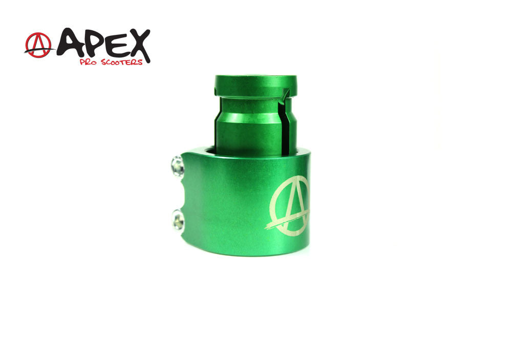 Scooter clamp for freestyle scooter, Green, IHC/HIC Converter