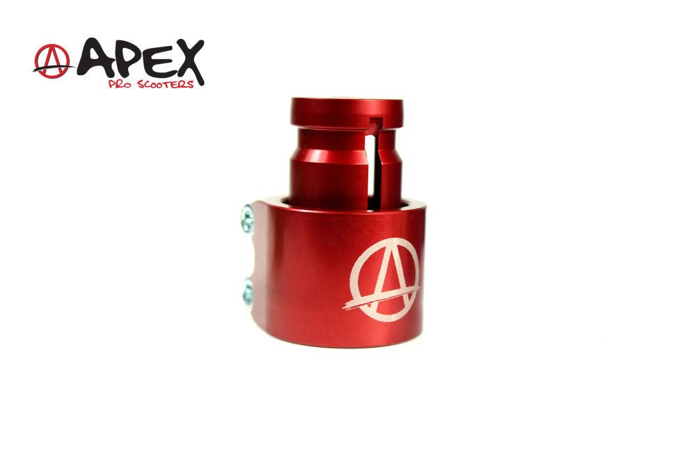 Scooter clamp for freestyle scooter, Red, IHC/HIC Converter