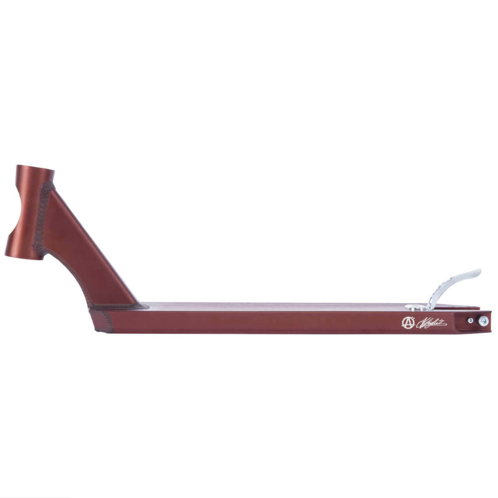 Apex Angle 5" Angus Hughes Signature Park Freestyle Scooter Deck Copper Brown Side