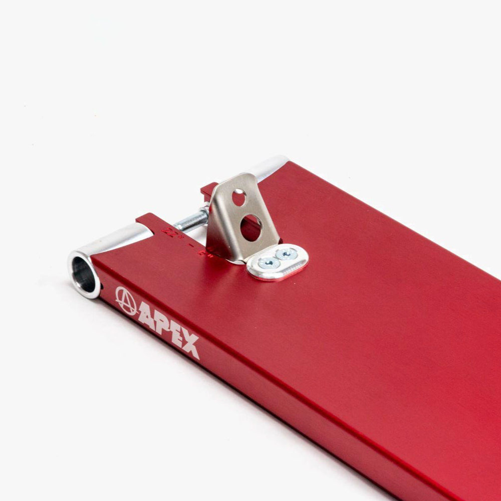 Apex Boxed 6" Red Freestyle Street Scooter Deck Fender And Dropouts