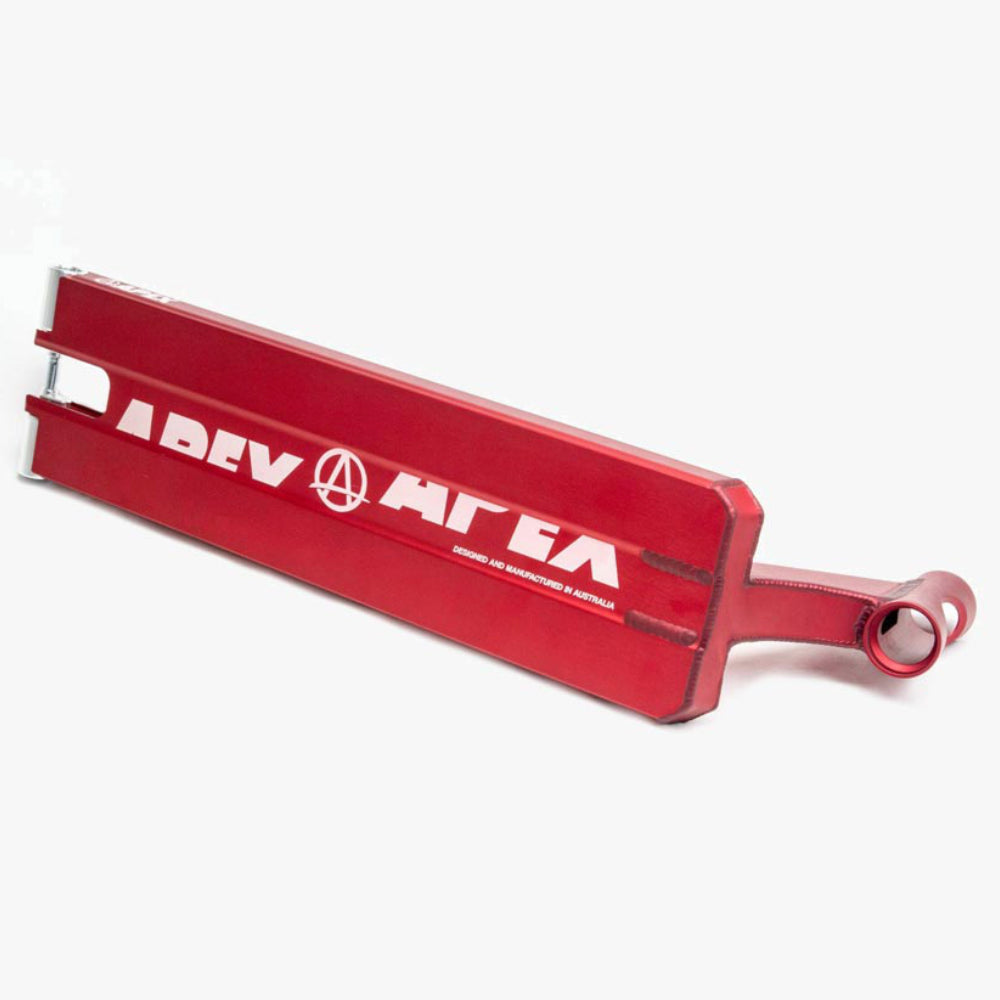 Apex Boxed 6" Red Freestyle Street Scooter Deck Bottom Deck Design
