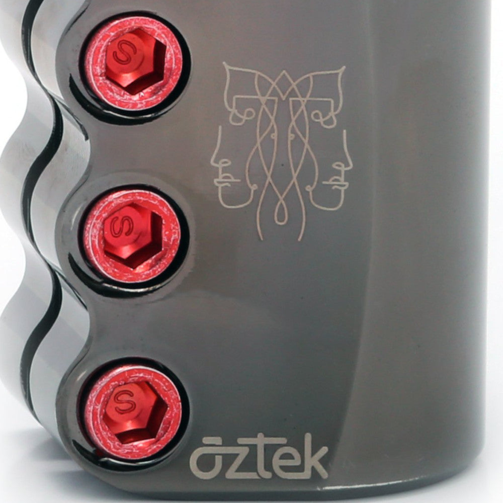 Aztek Pandora Austin Coates SCS - Scooter Clamp Drawing Right Side With Logo