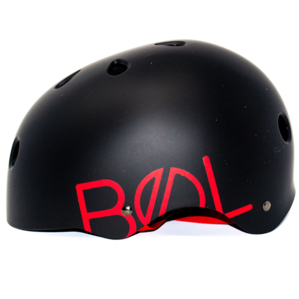Bol Rubber Paint Black / Red - Helmet Side View