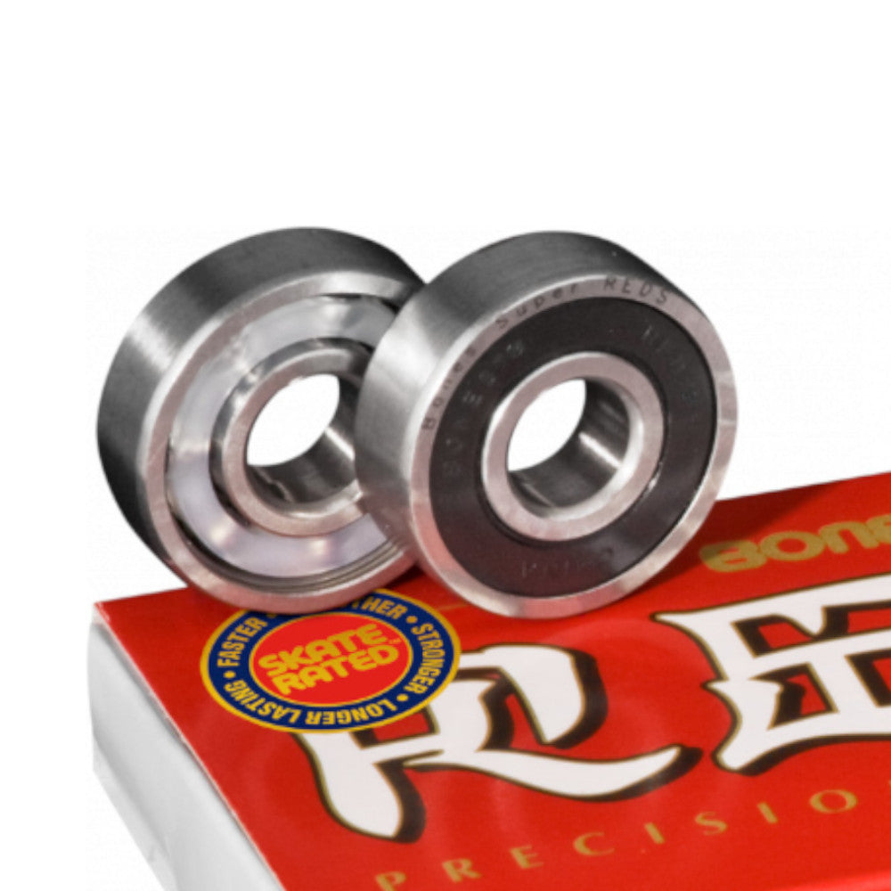 Bones Super Reds - Skateboard Bearings Close Up On Bearings