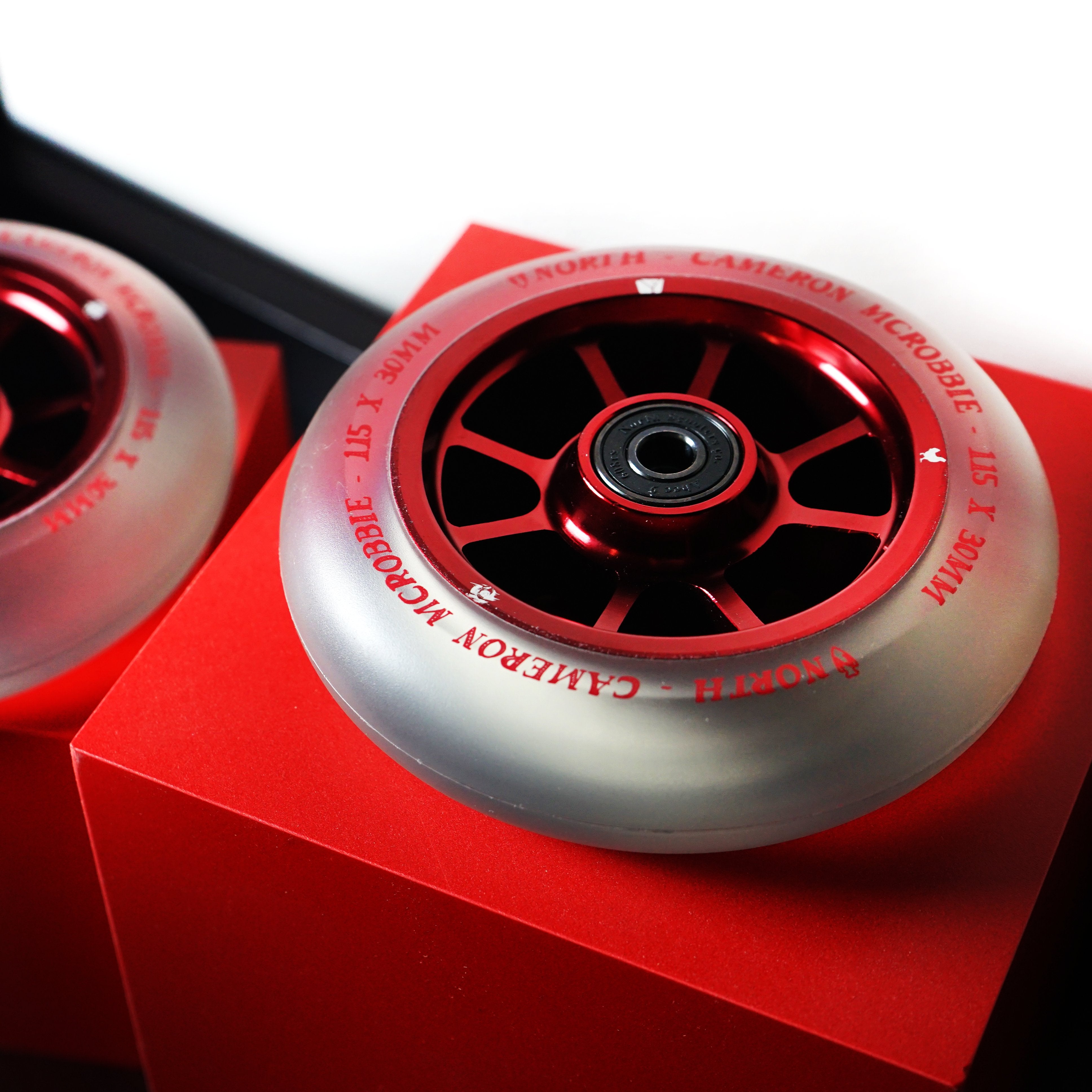 North Scooters Cameron McRobbie Signature 115x30mm (PAIR) - Scooter Wheels Close-Up